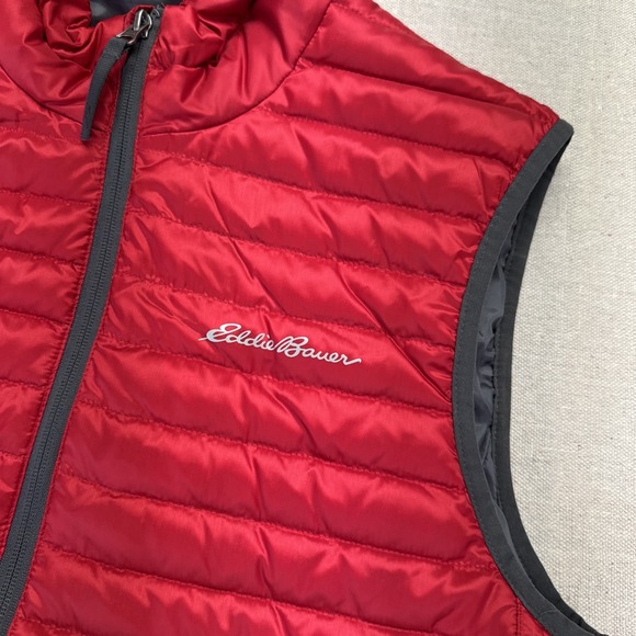 Eddie Bauer Puffer Vest Mens Small EB700 Down Red Jacket Outdoor Gorpcore - Picture 5 of 10